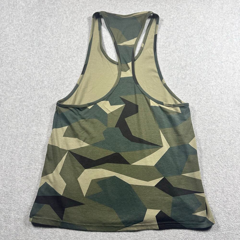 Gymshark Critical Slim Fit Knit Tank Mens Medium Green Camo - Picture 2 of 4